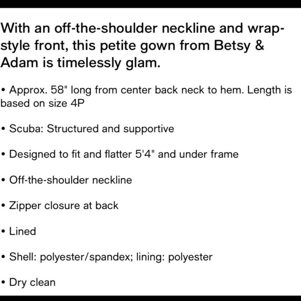 Betsy & Adam Strapless Plum Gown - Picture 5 of 6